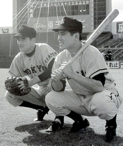 １９５９年、長嶋氏（左）と豊田氏の２ショット