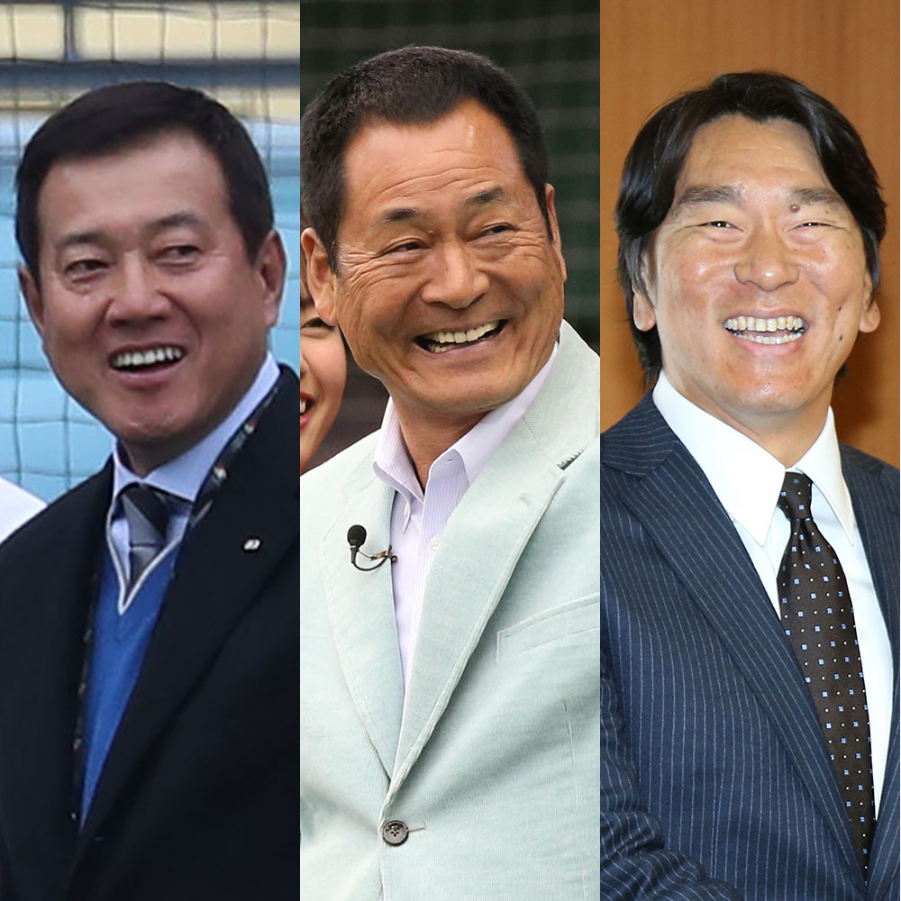 日本代表監督候補に名前の上がっている（左から）原辰徳氏、中畑清氏、松井秀喜氏
