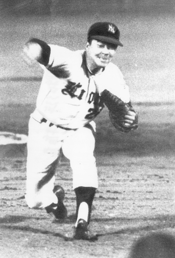 １９５８年、日本シリーズ４連投でＭＶＰに輝いた西鉄の稲尾投手