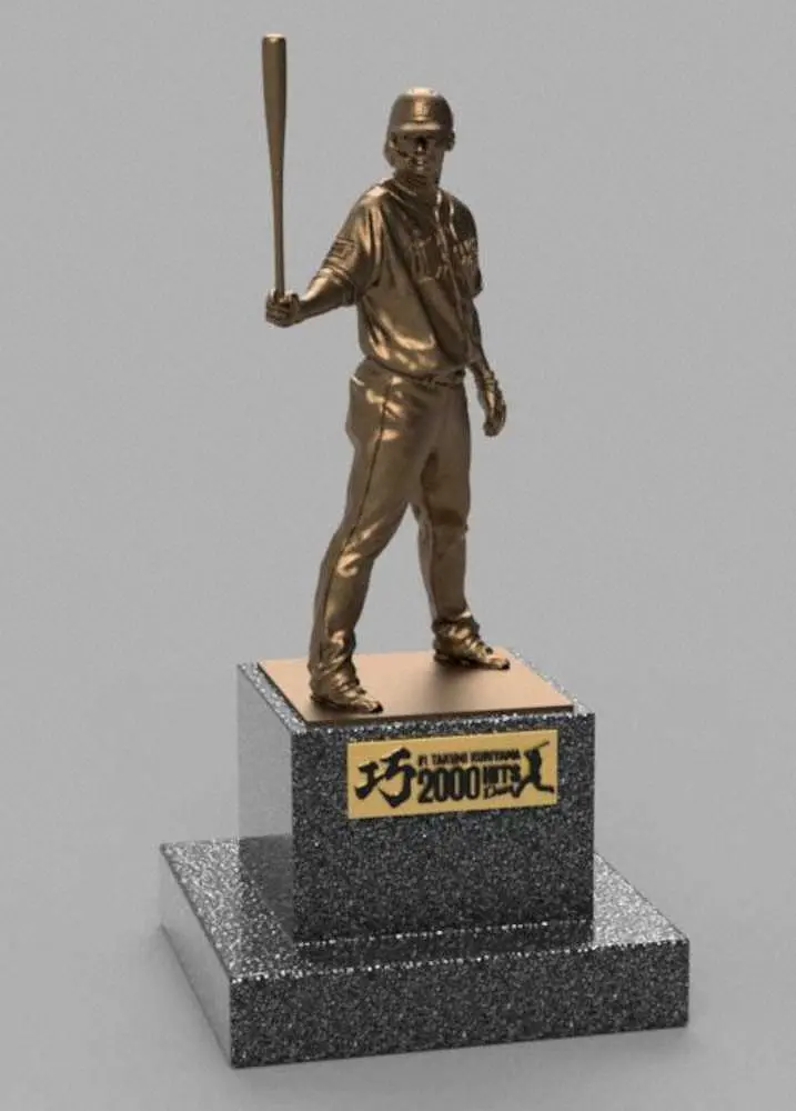 受注販売される西武・栗山の銅像（球団提供）