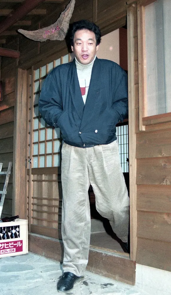 1996年、静岡県・川根町でオフを過ごす落合氏