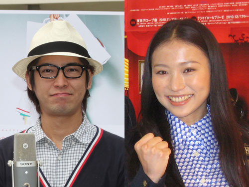 結婚を明らかにした松田洋昌（左）と安藤聖