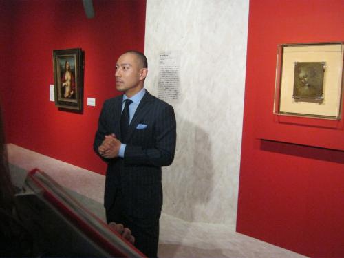 「レオナルド・ダ・ヴィンチ美の理想」展の内覧会を訪れた市川海老蔵