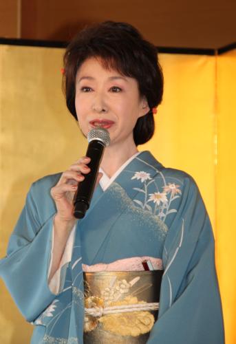 明治座創業１４０周年記念舞台「かたき同志」製作発表に出席した三田佳子