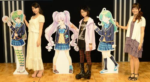 ニッポン放送のイベントに登場した人気声優。左から小見川千明、水橋かおり、金元寿子