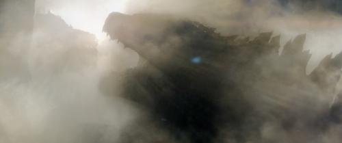初めて公開されたハリウッド版「ゴジラ」の第２弾「ＧＯＤＺＩＬＬＡ」の場面写真。咆哮するＧＯＤＺＩＬＬＡ