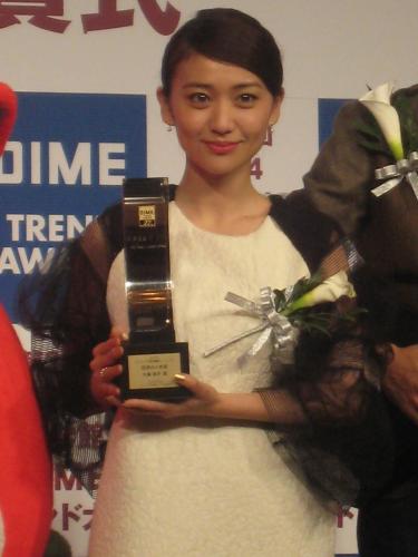 「小学館ＤＩＭＥトレンド大賞」の「話題の人物賞」を受賞した大島優子
