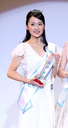 ＜２０１５ミス日本コンテスト＞ミス日本「水の天使」に選ばれた柴田美奈さん