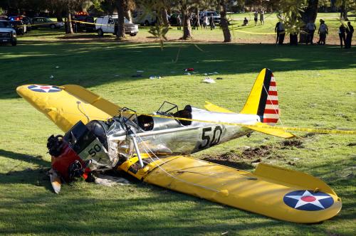 米俳優ハリソン・フォードが操縦していたとされる墜落した小型機（ＡＰ）