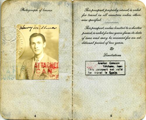 ドキュメンタリー映画「ヘンリ・ミトワ　禅と骨」のドラマ部分でウエンツ瑛士が演じるヘンリ・ミトワさんのパスポート。この写真を見て、監督がウエンツに似てるとオファーした