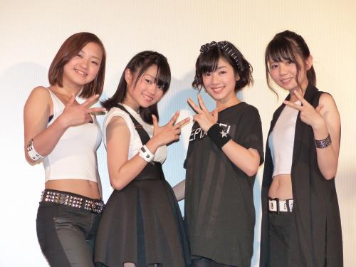 初の単独イベントを開催した「Ｏｎｅ　Ｐｉｘｃｅｌ」（左から）狐塚来愛、鹿沼亜美、傳彩夏、田辺奈菜美。