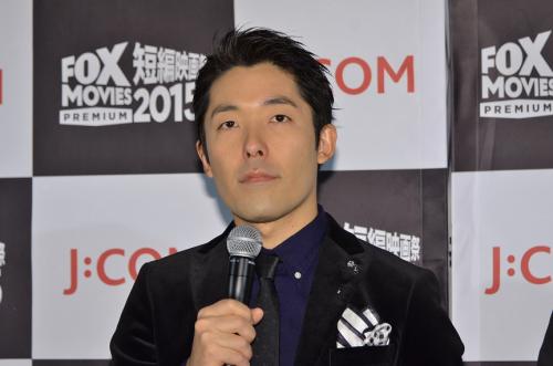 「ＦＯＸムービープレミアム短編映画祭」の授賞式に司会として参加した、オリエンタルラジオの中田敦彦