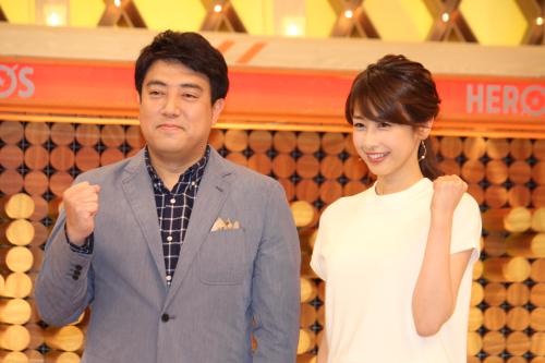新番組「スポーツＬＩＦＥＨＥＲＯ’Ｓ」のＭＣを務める佐野瑞樹アナ（左）と加藤綾子アナ