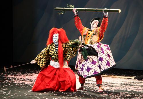 ３日、米ラスベガスで披露された新作歌舞伎「獅子王　ＳＨＩ―ＳＨＩ―Ｏ」の一場面