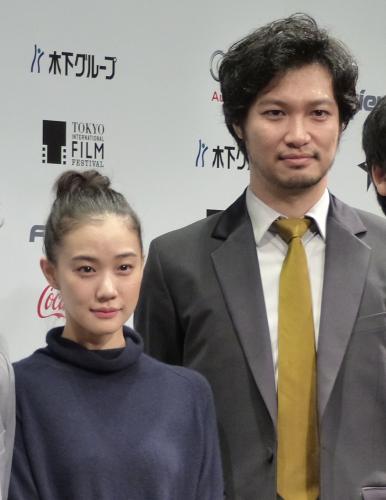 東京国際映画祭のラインアップ発表会に出席した蒼井優と青木崇高