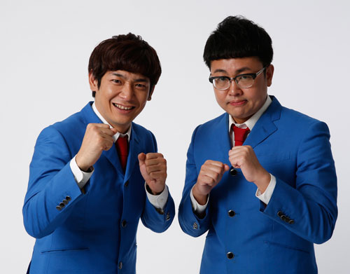 Ｍ―１グランプリ２０１６決勝に出場した「銀シャリ」の鰻和弘（左）と橋本直（Ｃ）ＡＢＣ