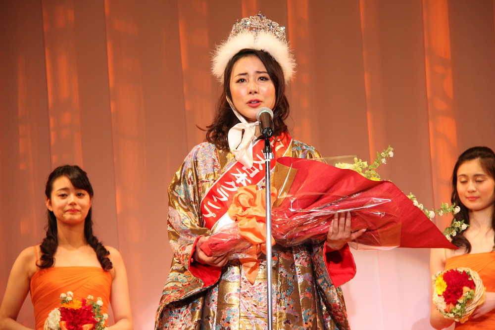＜第４９回ミス日本コンテスト２０１７＞グランプリを受賞した高田紫帆さん