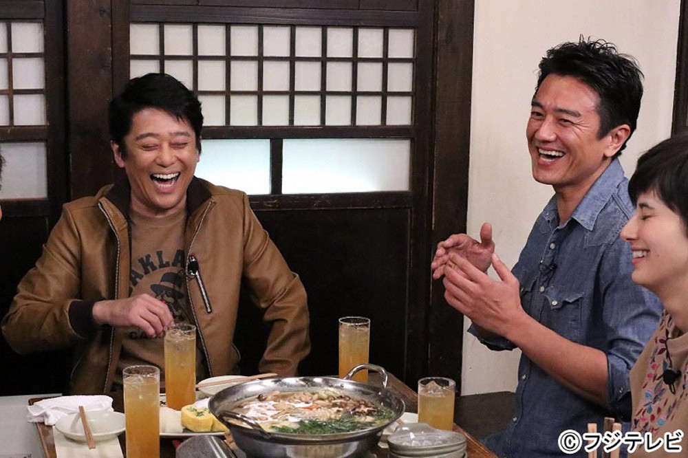 「ダウンタウンなう」に出演する（左から）坂上忍、原田龍二、ホラン千秋