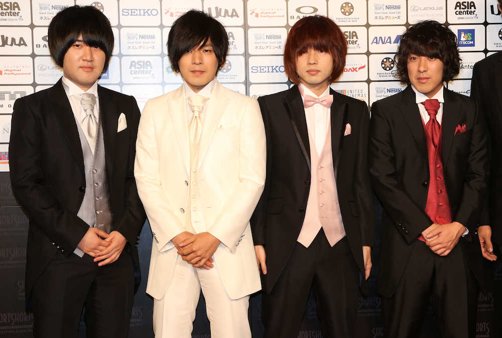 ロックバンド「ＫＡＮＡ−ＢＯＯＮ」（左から）小泉貴裕、古賀隼斗、飯田祐馬、谷口鮪