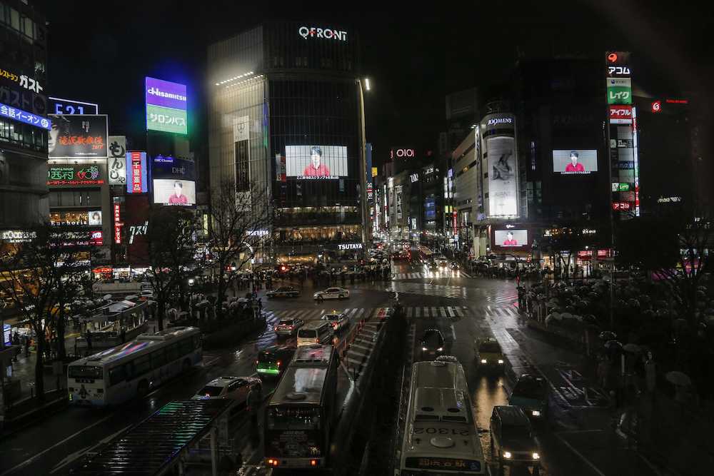 渋谷のスクランブル交差点にあるビジョンをジャックし、菅田将暉のＣＤデビューが発表された