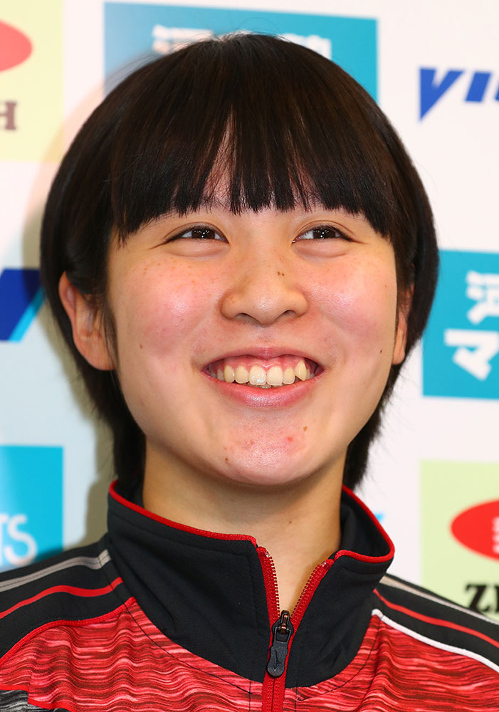 卓球世界選手権個人戦・女子シングルスで銅メダルを獲得した平野美宇