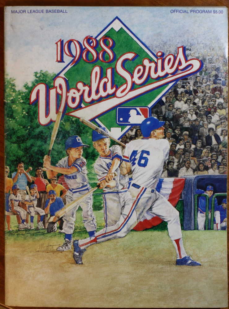 １９８８年ワールドシリーズの公式プログラム。お値段は５ドル