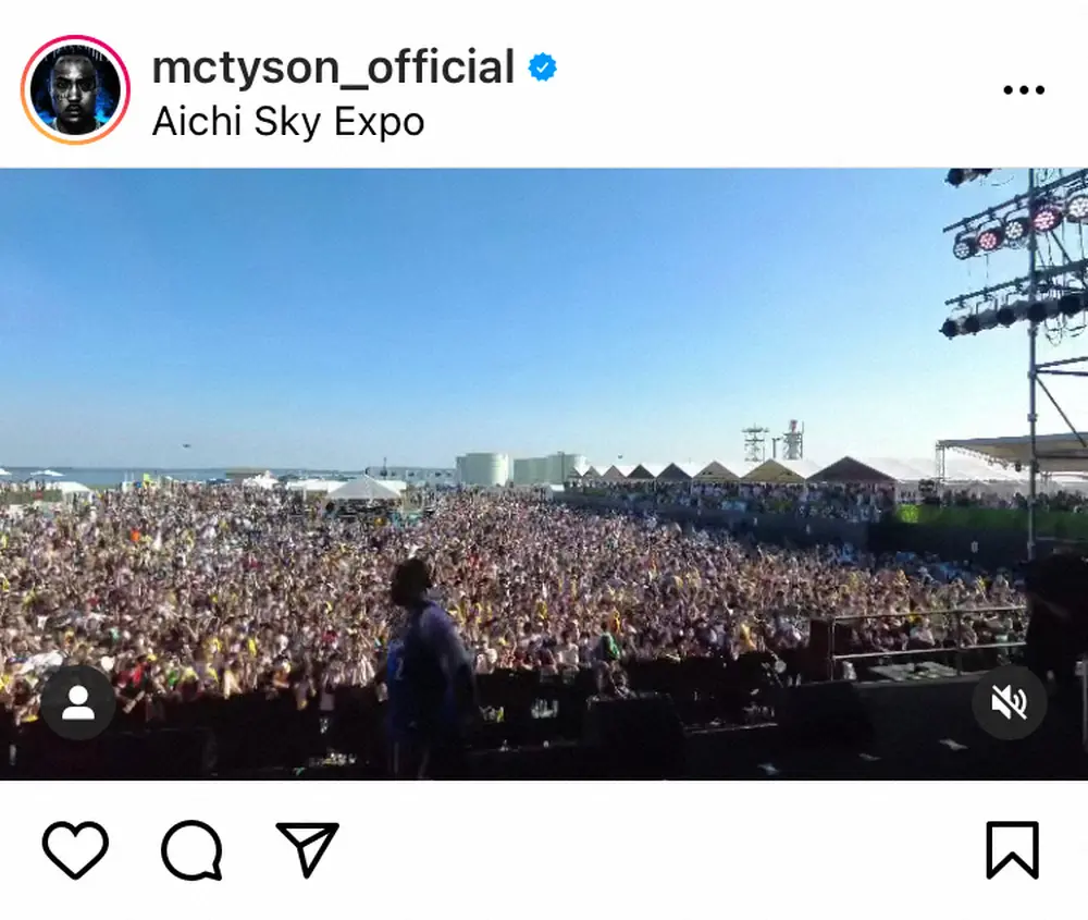 MC TYSON公式インスタグラム（＠mctyson_official）に公開されたフェス「NAMIMONOGATARI2021」での動画