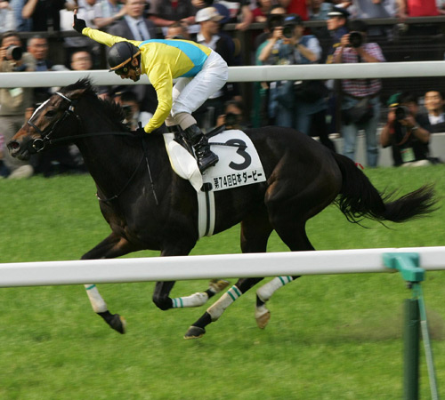 ０７年の日本ダービーで牝馬として６４年ぶりの優勝を飾ったウオッカ
