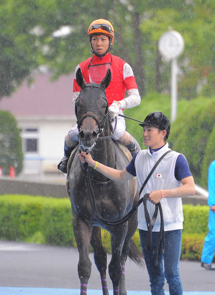 ＜函館新馬戦＞４着に終わったゴールドフラッグと鞍上の北村友一騎手