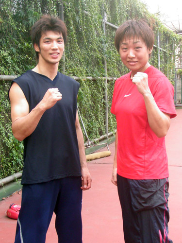 昨年７月に合同トレを行ったしずちゃんとボクシング・村田諒太