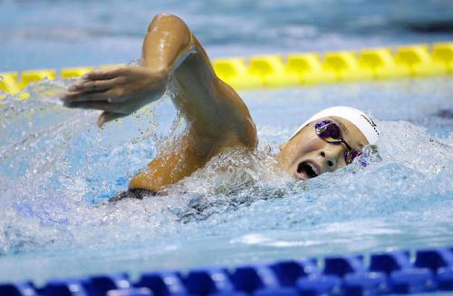 女子２００メートル自由形予選に出場した池江璃花子