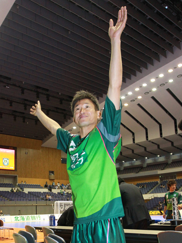 フットサル日本代表としてＷ杯出場の可能性が出てきた横浜ＦＣの三浦知良