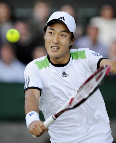 男子シングルス１回戦でジョーウィルフリード・ツォンガに敗れた添田豪