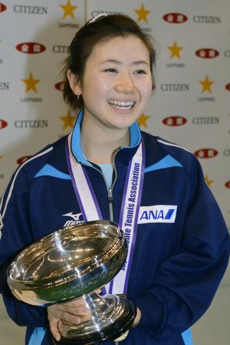 全日本卓球選手権女子シングルスで初優勝した福原愛