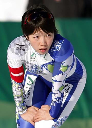 女子５００メートルで優勝した小平奈緒