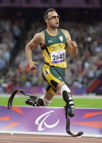 ２０１２年９月、ロンドン・パラリンピックに出場した南アフリカのオスカー・ピストリウス選手