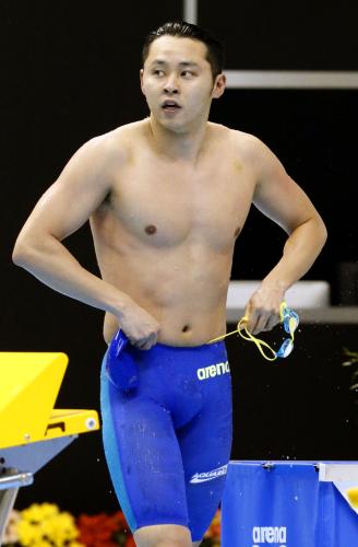 男子50メートル平泳ぎで、５位に終わった北島康介