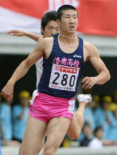 男子１００メートル予選　10秒28で決勝に進出した桐生祥秀