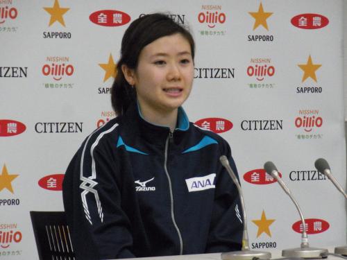全日本卓球が開幕し、女子シングルスでの３連覇を誓った福原愛