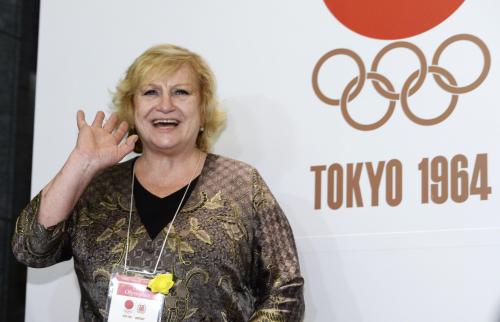１９６４年東京五輪の開幕から50年、記念祝賀会に出席したベラ・チャスラフスカさん