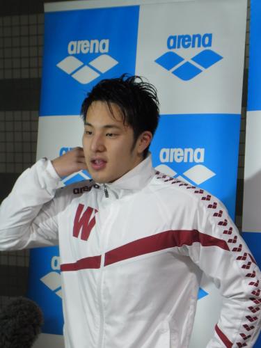 競泳の東京六大学水泳春季対抗戦に出場したリオ五輪代表で早大の瀬戸大也