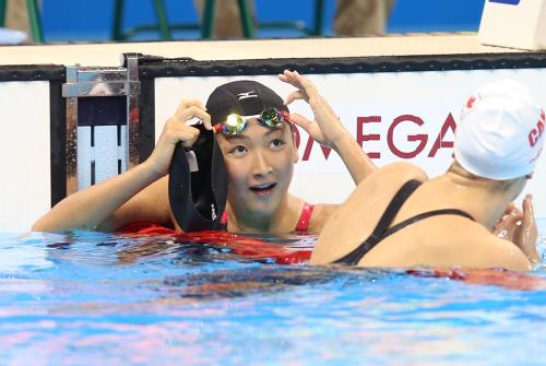 ＜リオ五輪　　水泳＞女子１００ｍバタフライで日本新記録をマークし、６位に入った池江