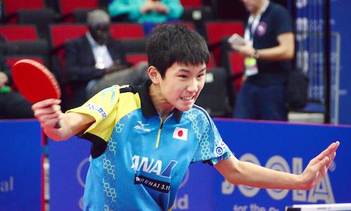世界ジュニア選手権の男子団体で、１１大会ぶり優勝の原動力となった１３歳の張本智和