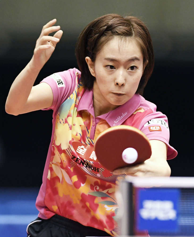 卓球全日本選手権女子シングルスで５回戦進出を決めた石川佳純