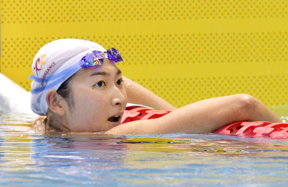 女子５０メートル自由形で２４秒４８の日本新記録をマークした池江璃花子