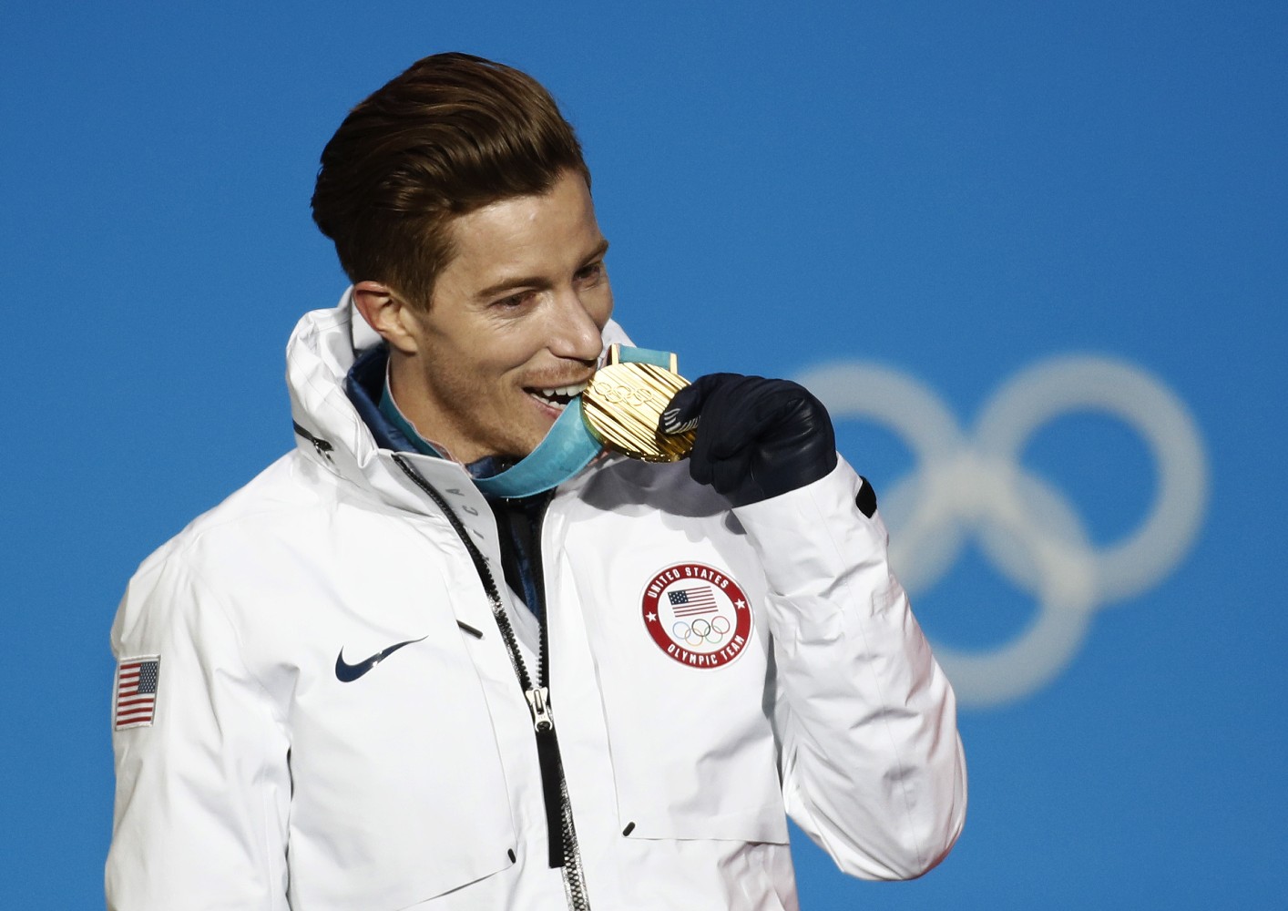 平昌五輪スノーボードの男子ハーフパイプで金メダル獲得したショーン・ホワイト（ＡＰ）