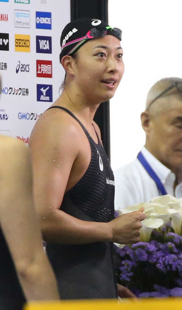 ＜第９４回日本選手権＞女子平泳ぎ５０Ｍ予選で日本新記録をマークした鈴木聡美