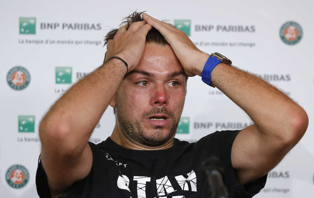 全仏オープンテニスで初戦敗退したバブリンカ（ＡＰ）