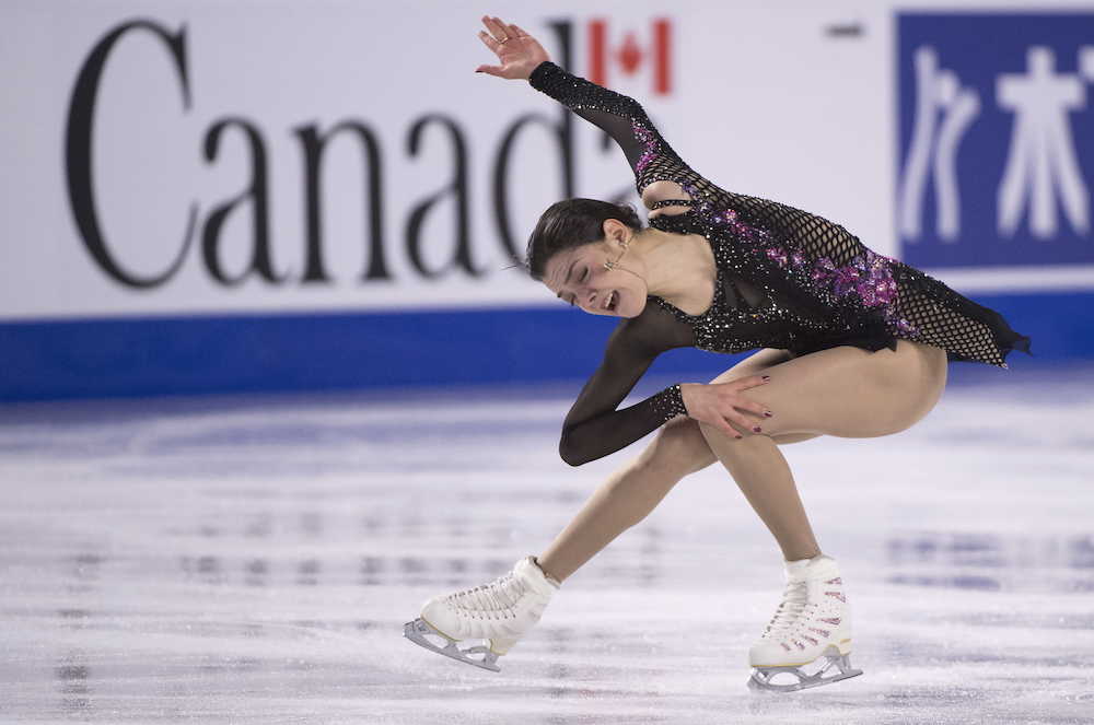 スケートカナダ・女子フリーで華麗な滑りを披露するメドベージェワ（ＡＰ）