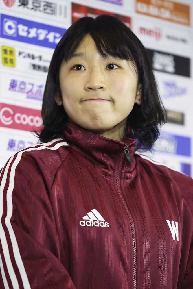 出場予定だった全日本選手権５０キロ級の棄権を明らかにしたレスリング女子の須崎